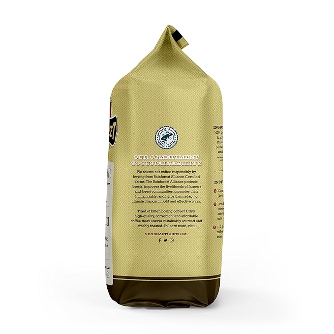 Verena Street 2 Pound Flavored Whole Bean Coffee Cow Tipper Medium Roast Rainforest Alliance Certified Arabica Coffee