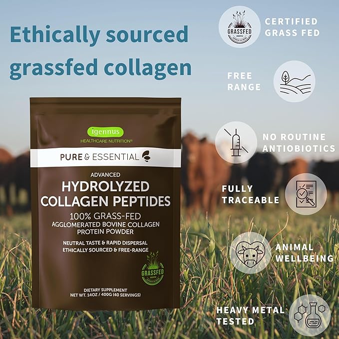 Pharmepa Restore &amp Advanced Hydrolyzed Collagen Peptides Bundle 1000mg Pure EPA Omega-3 Fish Oil &amp 100% Grass Fed Bovine Collagen Protein Powder by Igennus