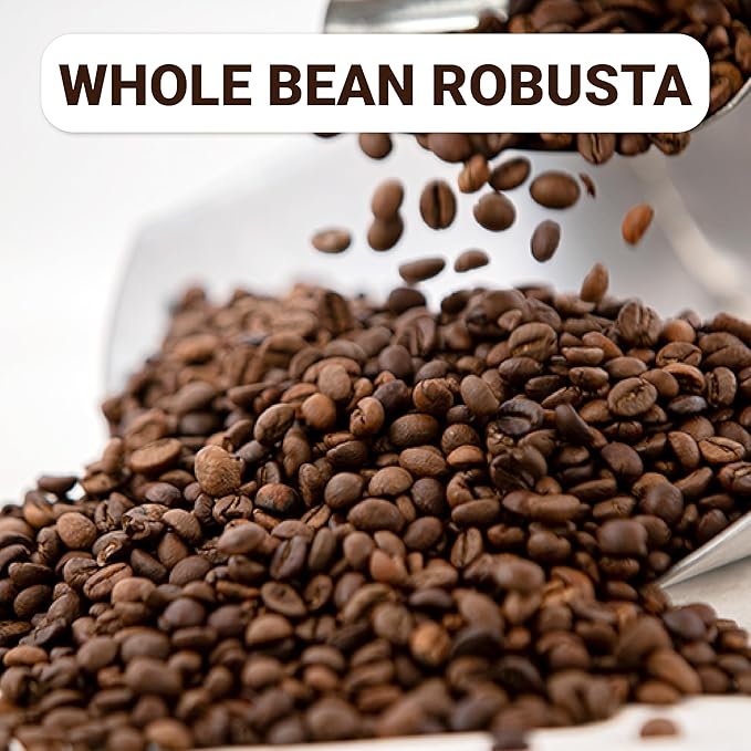 doanhdang - 17.6 Oz Premium Robusta Whole Bean Coffee 100% Robusta Medium Roast Rich Flavor for Espresso Shot and Brew Origin from Vietnam Whole Med Roast Beans