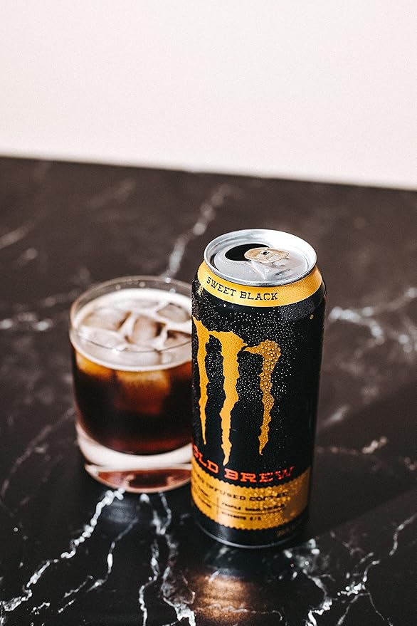 Monster Energy Java Nitro Cold Brew Sweet Black Coffee + Energy Drink 13.5 Ounce Liquid (pack of 12)