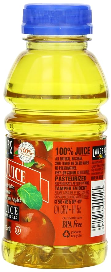 Langers 100% Juice Apple 10 Fl Oz (Pack of 12)