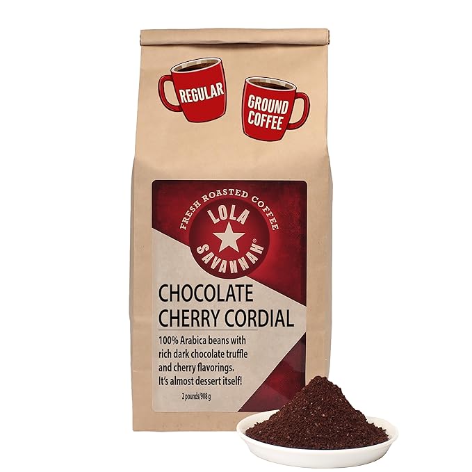 Lola Savannah Chocolate Cherry Cordial Ground Caffeinated Coffee 2lb