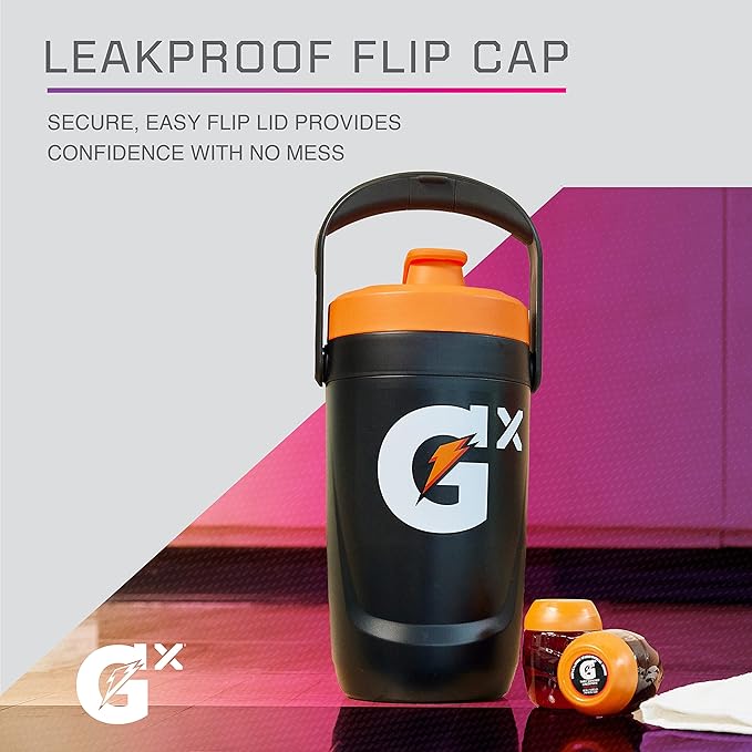 Gatorade Gx Performance Jug 64oz Leakproof Non Slip Grip Great for Athletes Neon Yellow