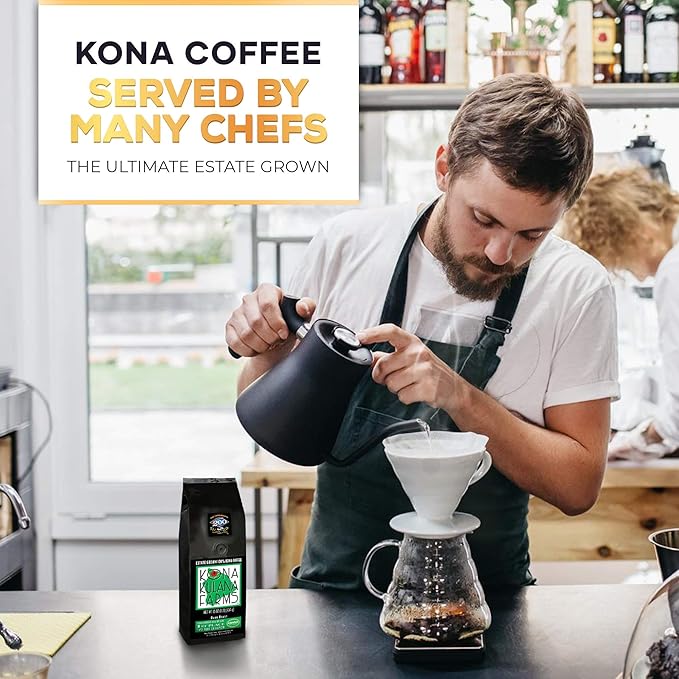 Kona Coffee Whole Bean – 100% Hawaiian Kona Coffee Beans Single Origin Dark Roast Fresh Roasted Whole Bean for Drip French Press &amp Espresso Kona Kulana Farms – 16oz