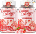 2Pack Sugar-Free Hydrolyzed Collagen Peptide Filled Gummies for Women &amp Men with 1500mg Protein Type IIIIIIVX 5000mcg Biotin Vitamin C A E D3 B6 B12 for Immune Digestion Skin Hair Nails Bon