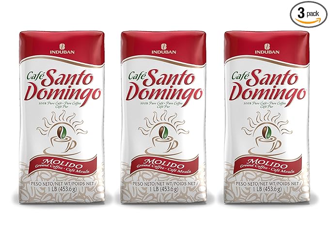 Santo Domingo Coffee 16 oz Bag Ground Coffee - Product from the Dominican Republic… (Pack of 3)