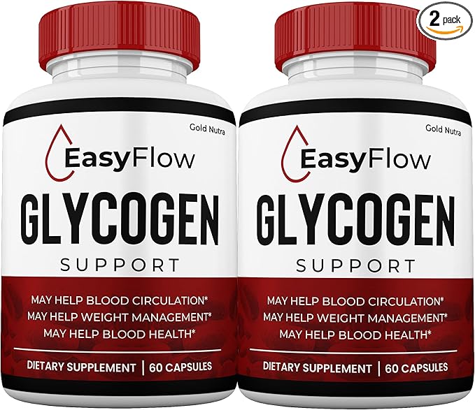 (2 Pack) EasyFlow Blood Support Capsules Easy Flow Glyco Pills Glyco Optimizer Capsules Glycogen Supplement 2 Months Supply