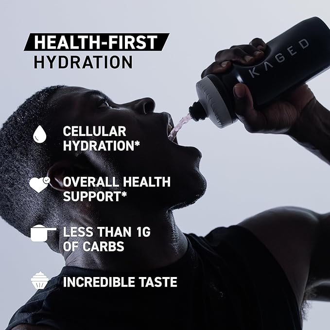 Kaged Electrolyte Hydration Powder Hydracharge Apple Limeade Sports Drink for Men and Women Pre Post Intra Workout Supplement 60 Servings