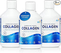Swedish Nutra - 10000 mg Hydrolyzed Marine Collagen Liquid Supplement - 3 x 500 ml (1500 ml) 60-Day Supply | Hyaluronic Acid Biotin and Vitamin C for Hair