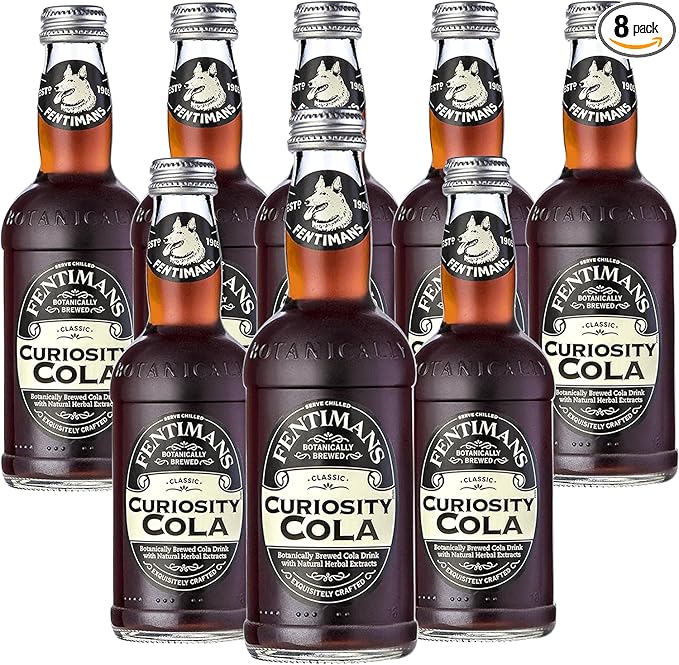 Fentimans Botanically Brewed Classic Curiosity Cola Sparkling Soda 9.3 fl oz Bottles – Premium Craft Soda/Mixer for Cocktails &amp Refreshing Drinks