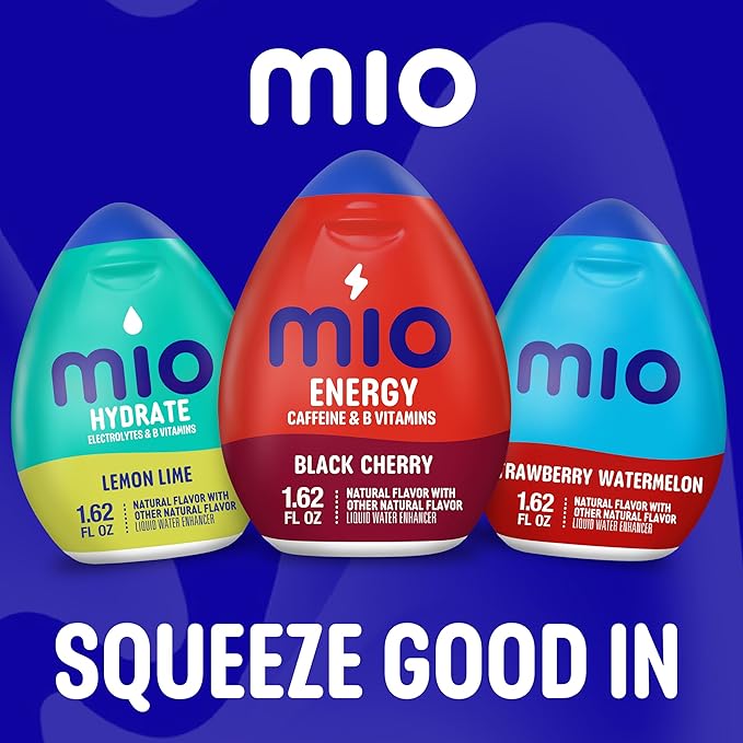 MiO Energy Liquid Water Enhancer Black Cherry 1.62 Ounce (Pack of 12)