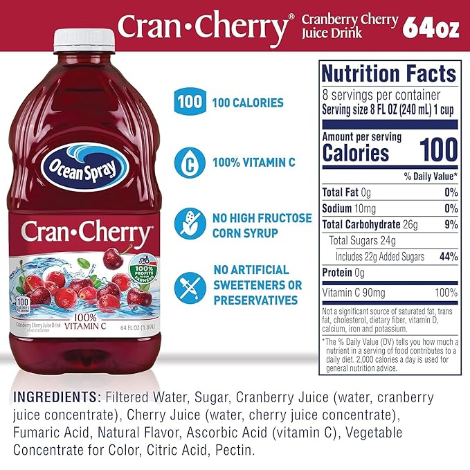 Cranberry Cherry Juice (64 Oz)
