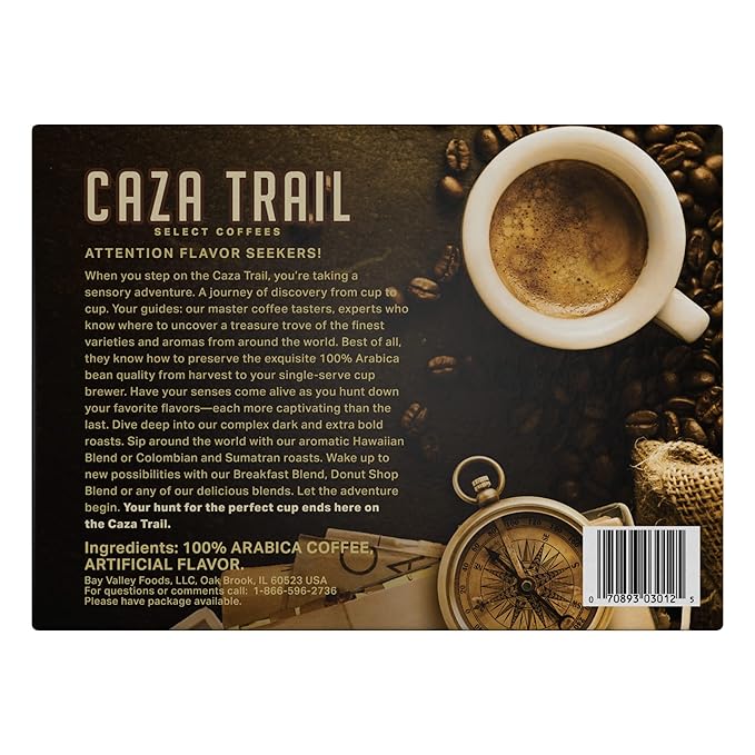 Caza Trail Coffee Pods Creamy Hazelnut Single Serve 100 Count (Pack of 1)(Packaging May Vary)