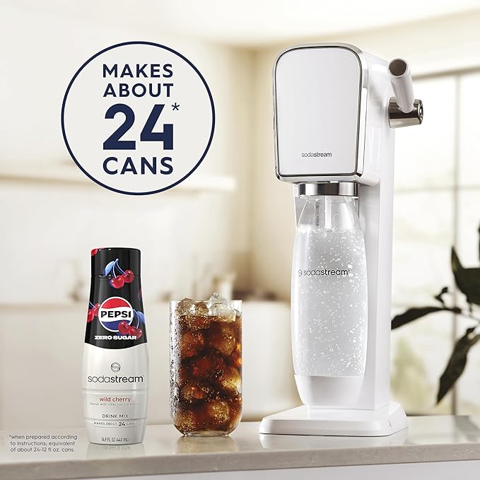 SodaStream Pepsi Wild Cherry MTN Dew Code Red Starry &amp Mug Root Variety Pack Zero Sugar 440ml Pack of 4