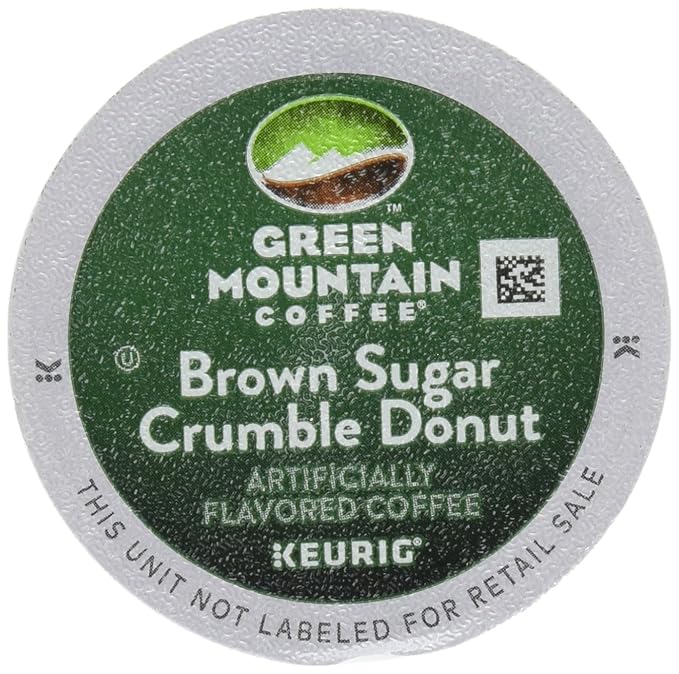 GREEN MOUNTAIN Coffee Keurig K-Cups Brown Sugar Crumble Donut 3.7 Ounce 12 ct