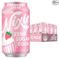 Nixie Organic Zero Sugar Soda NEW Strawberry Cream Healthy Soda Pop Non-GMO 0 Sugar 0 Calories Caffeine Free 12oz Cans (12 Pack)