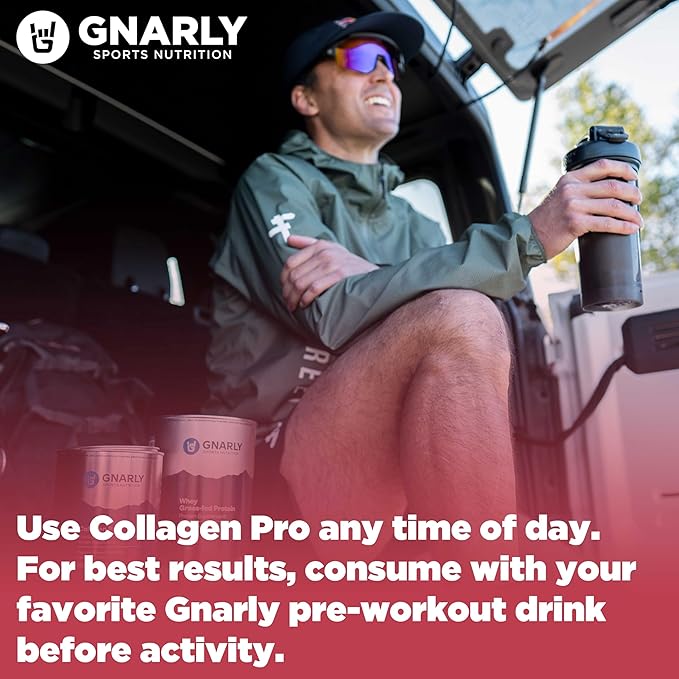 Gnarly Nutrition Collagen Peptides – Collagen Pro with Vitamin C Zinc &amp Copper – NSF Certified Collagen Powder – Unflavored 10 Stick Packs