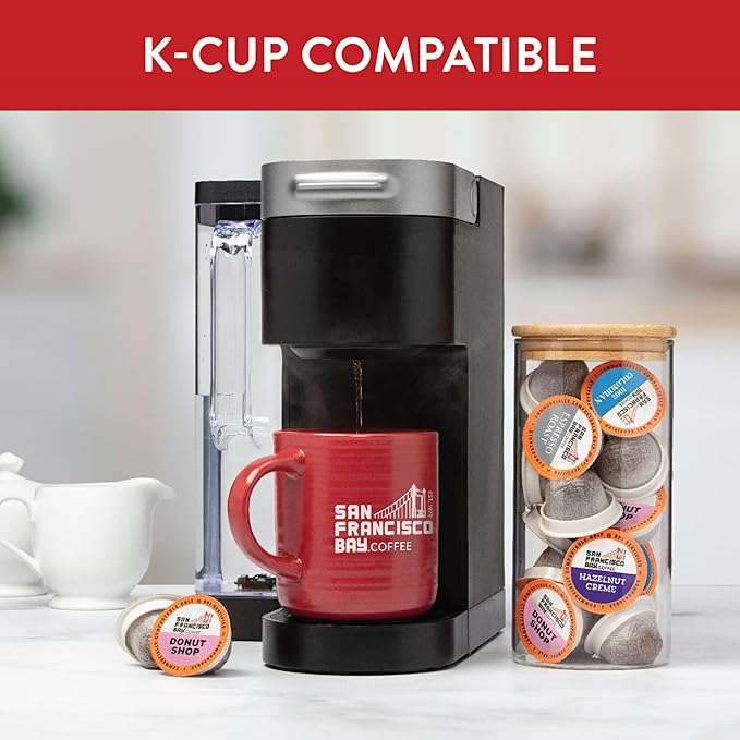 San Francisco Bay Compostable Coffee Pods - Assorted Variety Pack (80 Ct) K Cup Compatible including Keurig 2.0 Donut Shop Colombian Hazelnut Espresso