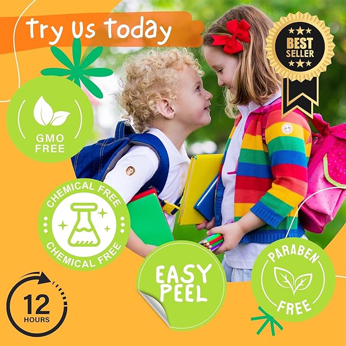 Mood Calming Stickers for Kids/Adults (90 Pack) – All Natural Patches Chemical and Drug Free Mood Support for Relaxation