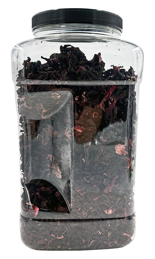 Dried Hibiscus Flower by Dasher's Spice &amp Beans | Flor De Jamaica | Dried Sorrel | 1.5 lb