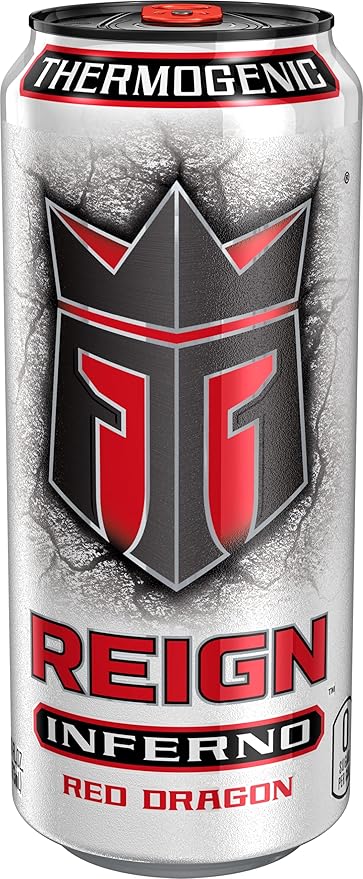 Reign Inferno Red Dragon Thermogenic Fuel Fitness and Performance Drink 16 Fl Oz (Pack of 12)