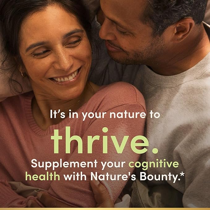 Nature's Bounty Active Mind Dietary Supplement Supports Focus and Attention 1000 mg Cognizin with L-Theanine and Caffeine Pills 60 Caplets