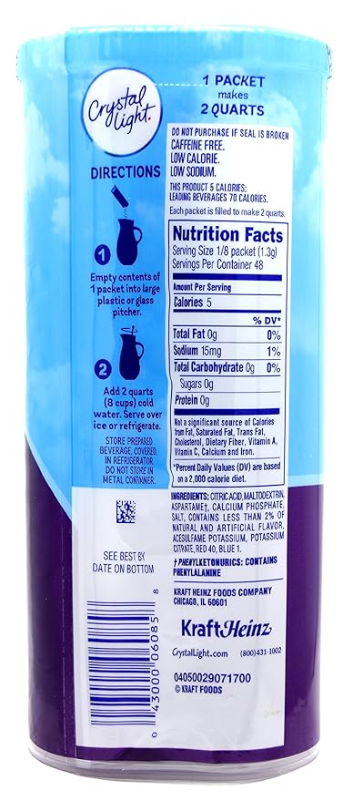 Crystal Light Concord Grape 12-Quart Canister Canister (Pack Of 5)