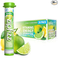 Zipfizz Daily Energy Drink Powder Limon 20 Pack | 3-in-1 Sustained Energy Rapid Hydration and Essential Vitamins | Sugar-Free | Electrolyte Powder | Contains Vitamin B-12 &amp Antioxidants