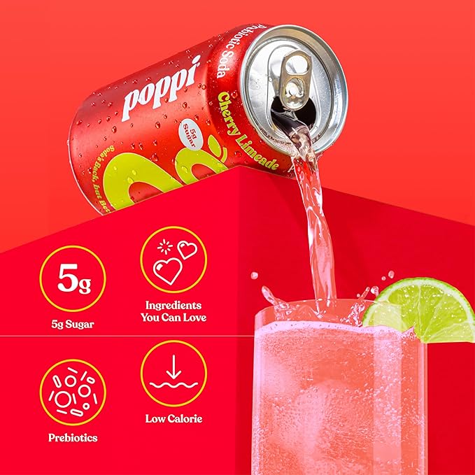 Poppi Sparkling Prebiotic Soda Beverage with Apple Cider Vinegar Seltzer Water and Fruit Juice Short List Variety Pack 12 Fl Oz Pack of 12 Packaging May Vary