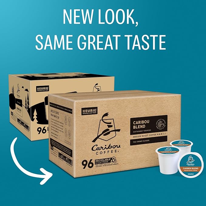 Caribou Coffee Caribou Blend Keurig Single-Serve K-Cup Pod Medium Roast Coffee 96 Count