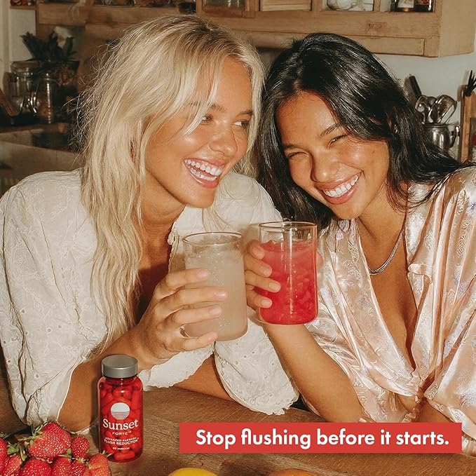 SUNSET Forte - Alcohol Flush Support - Extra Strength - Asian Glow Supplement