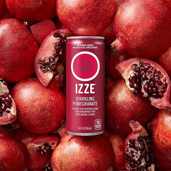 IZZE Sparkling Juice Pomegranate 8.4 Fl Oz (Pack of 12)