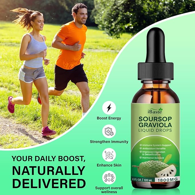 Soursop Bitters Liquid Organic Extract: Soursop Graviola Liquid Drop for Cell Support &amp Regeneration Immune System and Gut Health (2 Fl Oz)