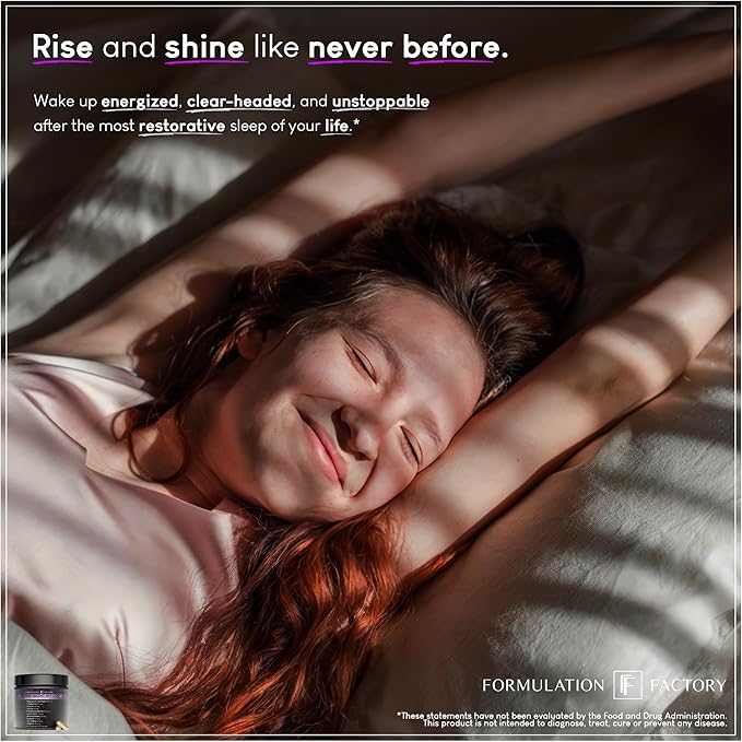Formulation Factory The Night Before 10-in-1 Midnight Maximizer Sleep Supplement Magnesium Glycinate L-Theanine &amp More Stress Relief Relaxation Focus (6 Month Supply 360 Capsules)