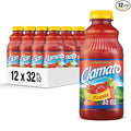 Clamato Picante Tomato Cocktail 32 fl oz bottle (Pack of 12) Authentic Spicy Flavored Tomato Juice Perfect Mixer for Micheladas and Bloody Mary Drinks and other Cocktail Spirits