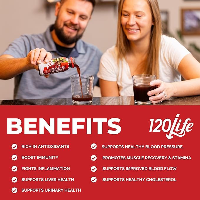 120/Life Blood Pressure Support Beet Root Juice Pomegranate Extract Cranberry Juice Tart Cherry Hibiscus and Magnesium (8 Fl Oz Pack of 14) - Gluten-Free &amp Vegan