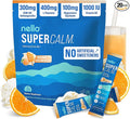 Nello Supercalm Powdered Drink Mix Cortisol Reducer* and Sleep Aid Supplement L Theanine Ksm-66 Ashwagandha Magnesium Glycinate Vitamin D 3 No Sugar Non GMO On The Go 20 Ct Orange Creamsicle