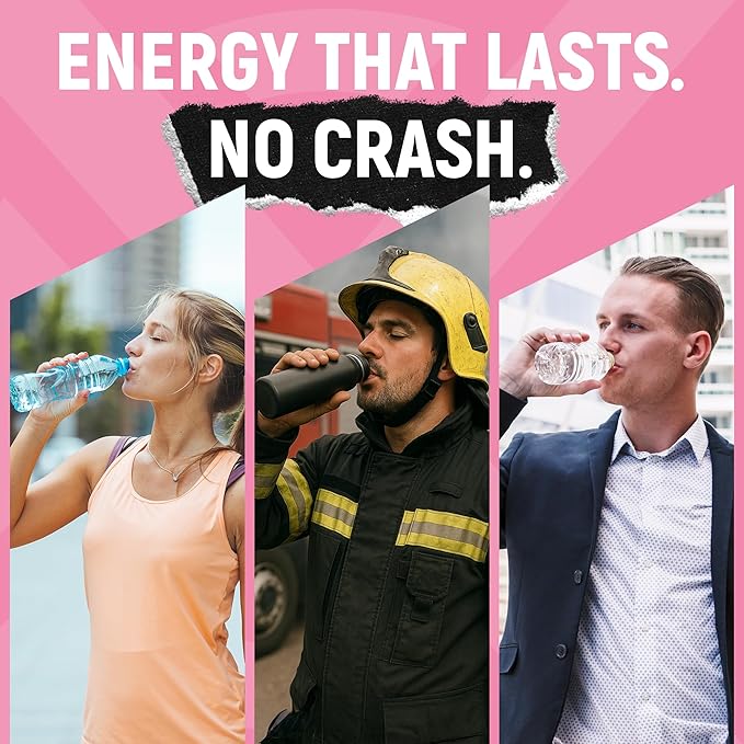 CardoMax - Energy Drink Packets - Liquid Preworkout for Men &amp Women Caffeine Packets with BCAA Vitamin B12 Vitamin B6 &amp B3 - Sugar-Free Zero Calorie Vegan &amp Keto - 15 Stick Packs - Wav