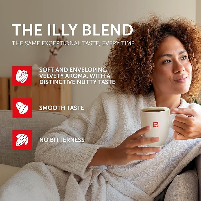 illy Whole Bean Coffee Nicaragua Single Origin Medium Roast 100% Arabica Premium Italian Coffee Ideal for Espresso Drip Moka and French Press Brewing 8.8oz 6 Pack