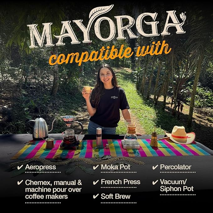 Mayorga Organic Coffee 5lb Buenos Dias - Light Roast Whole Bean Coffee Specialty Grade 100% Arabica Slow Roasted Citrusy and Sweet Flavor with Low Acidity - USDA Organic Non-GMO Kosher