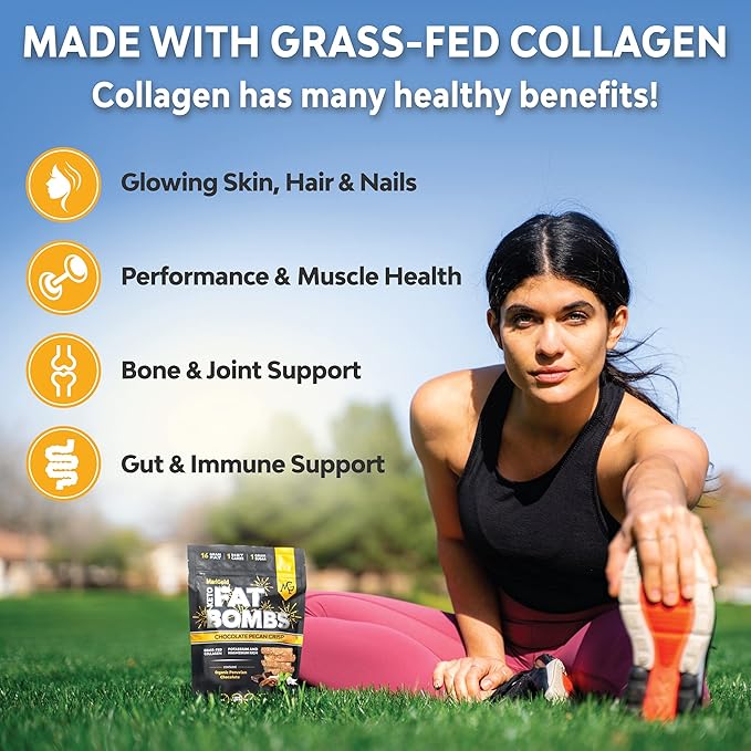 MariGold Keto Fat Bombs - Chocolate Pecan Crisp - Low Carb Collagen Rich Grass-fed Ghee Organic Cocoa Butter Gluten-Free Non-GMO (3 bags 5 Servings each) No Weird Aftertaste