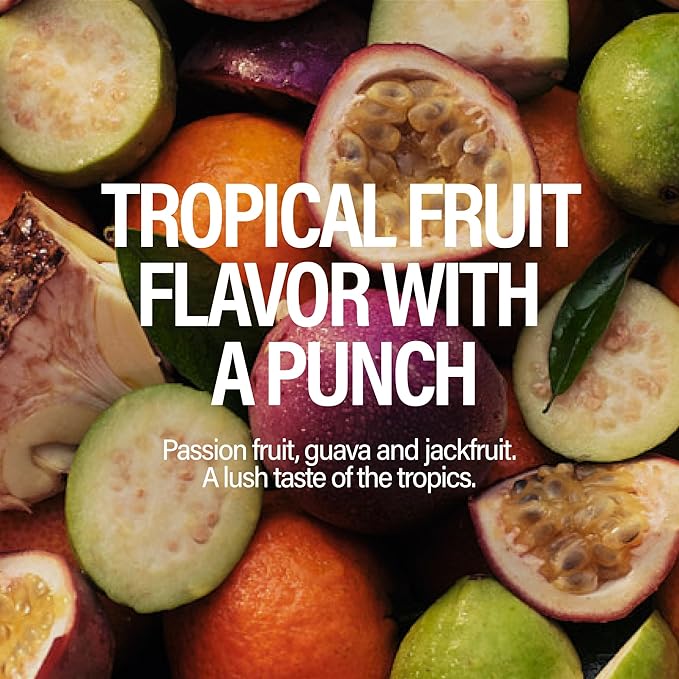 GURU Tropical Punch Organic Energy Drinks Clean Energy Drink with Plant Based Natural Caffeine from Green Tea + Focus with L Theanine Gluten Free 140MG Caffeine Healthy Drinks 12oz (Pack of 12)
