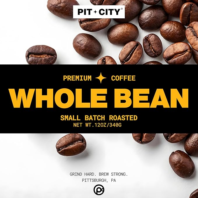 Pit City Pittsburgh Parking Chair Holiday Blend Medium Roast Whole Bean Coffee 12oz Bag - Smooth Fresh Mint Sweet Vanilla - Premium Small Batch Roasted - Pittsburgh