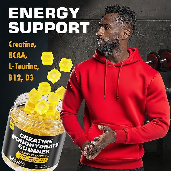 2 Pack Creatine Monohydrate Gummies + 2 Pack L-Lysine 1000mg Gummies