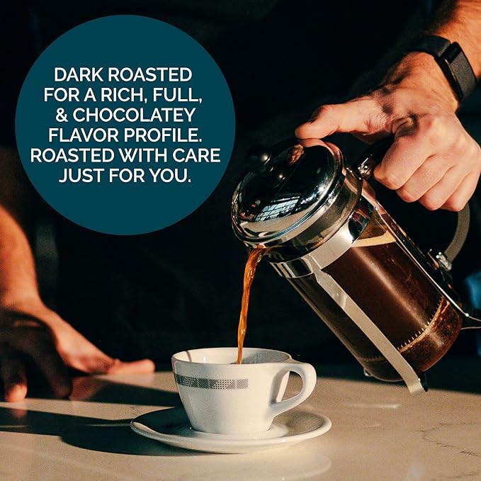 Stone Creek Coffee Dark Roast Ground Coffee – 12 Ounce (Pack of 1) – Smooth and Chocolatey Fresh Roasted Coffee Beans with Rich and Fruity Tasting Notes 3 Volcanoes Dark Guatemala