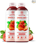 Smartfruit Summer Strawberry + Antioxidants – 100% Real Fruit Purée with Strawberries Apple &amp Pineapple – Great for Smoothies Juice Yogurt Cocktails Teas &amp More – 2-Pk 48oz Each