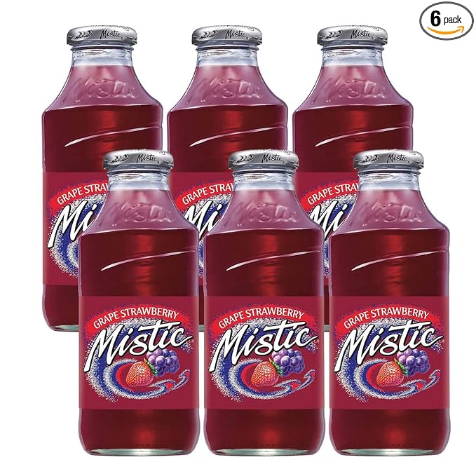 Mistic Grape Strawberry Drink - 16OZ (6 Plastic Bottles)
