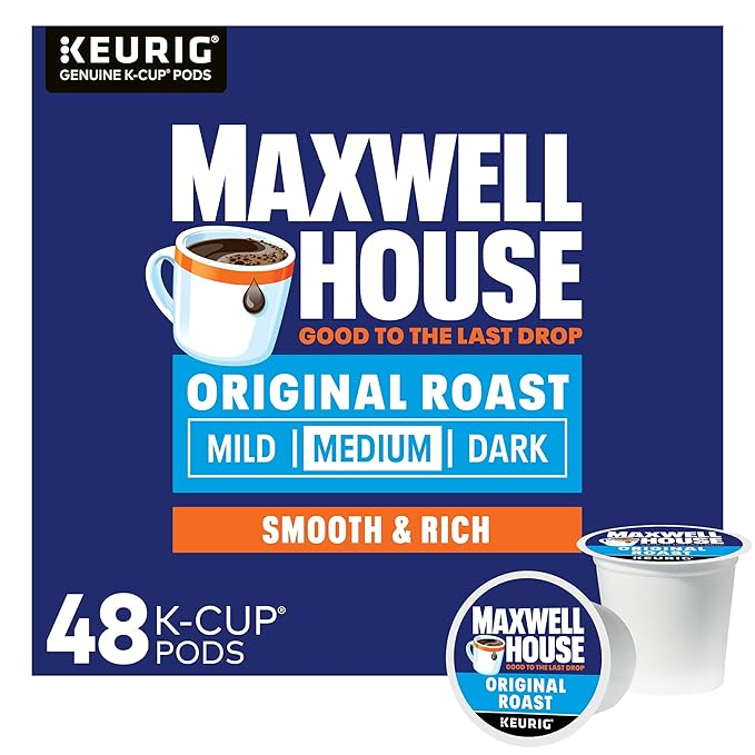 Maxwell House Original Roast Medium Roast K-Cup Coffee Pods 48 ct Box