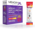 MemoryXL Magnesium L-Threonate: Brain Supplement for Memory &amp Focus Magtein® Phosphatidylserine Vitamin Mix. Improves Memory Focus Attention Learning &amp Logic. 0 Sugar 0 cal 30pk Cranberr