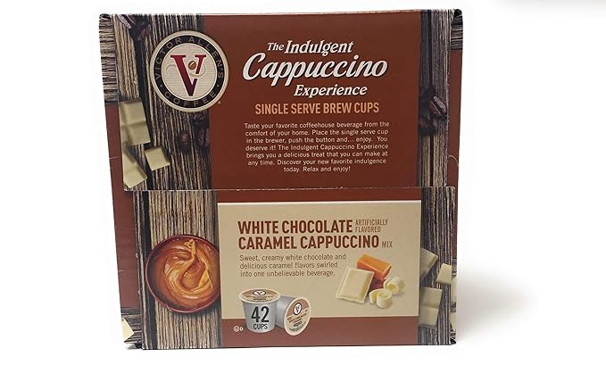 Victor Allen Indulgent White Chocolate Caramel Cappuccino Single Serve Cups - 42 Count